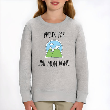 Sweat Enfant J'peux pas j'ai montagne Gris