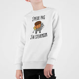 Sweat Enfant J'peux pas j'ai Stevenson Blanc