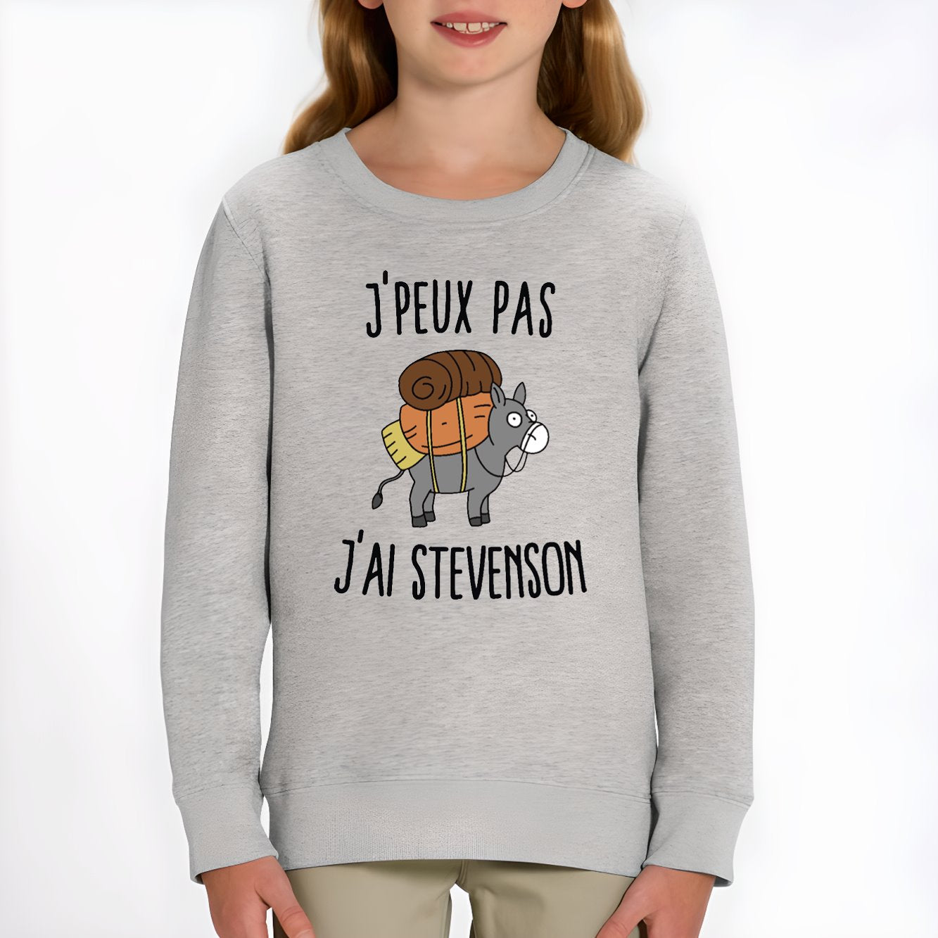 Sweat Enfant J'peux pas j'ai Stevenson Gris