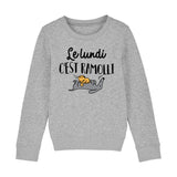 Sweat Enfant Le lundi c'est ramolli 