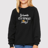 Sweat Enfant Le lundi c'est ramolli Noir