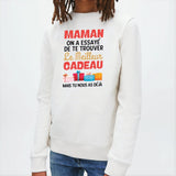 Sweat Enfant Le meilleur cadeau pour maman Blanc