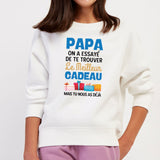 Sweat Enfant Le meilleur cadeau pour papa Blanc