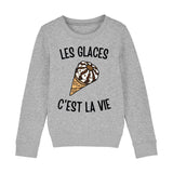 Sweat Enfant Les glaces c'est la vie 