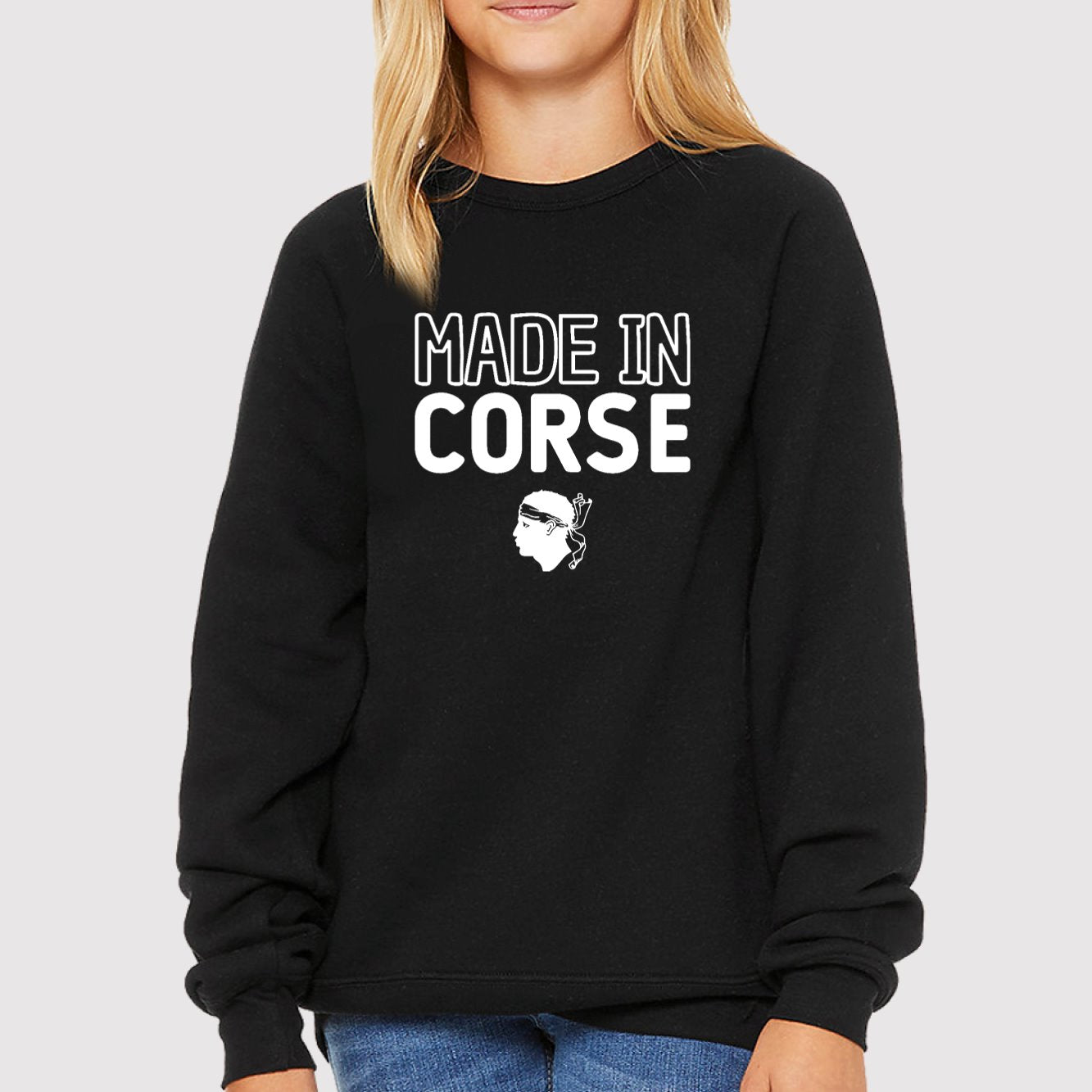 Sweat Enfant Made in Corse Noir