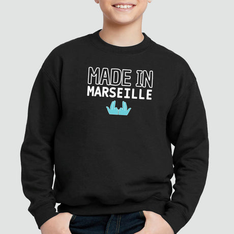 Sweat Enfant Made in Marseille Noir