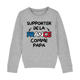 Sweat Enfant Supporter de la France comme papa 