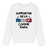 Sweat Enfant Supporter de la France comme papa 
