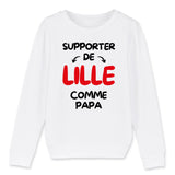 Sweat Enfant Supporter de Lille comme papa 