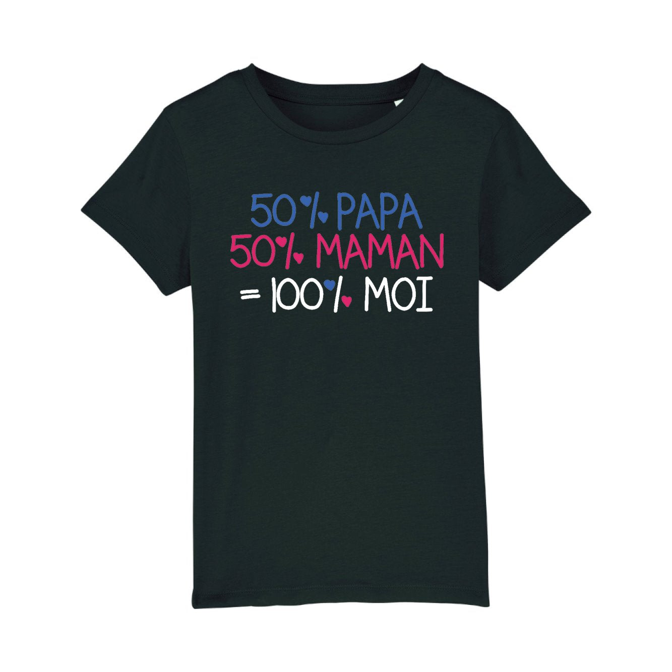 T-Shirt Enfant 50% maman 50% papa 