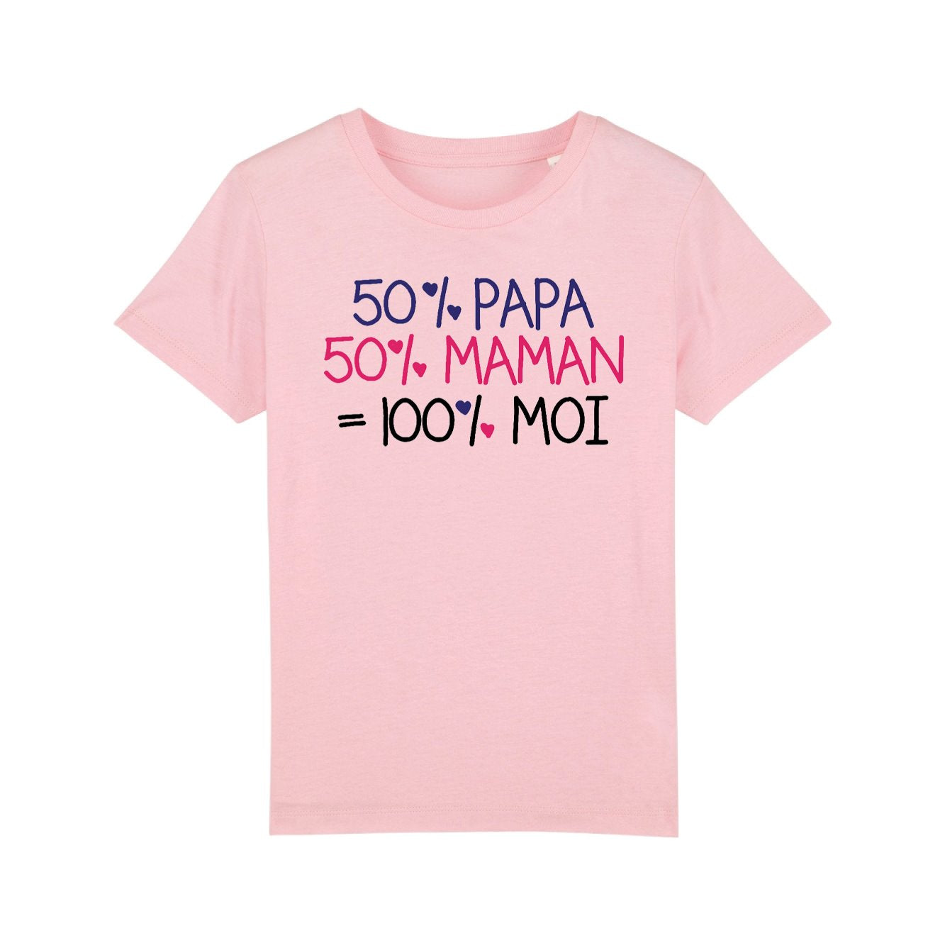 T-Shirt Enfant 50% maman 50% papa 