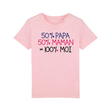 T-Shirt Enfant 50% maman 50% papa 