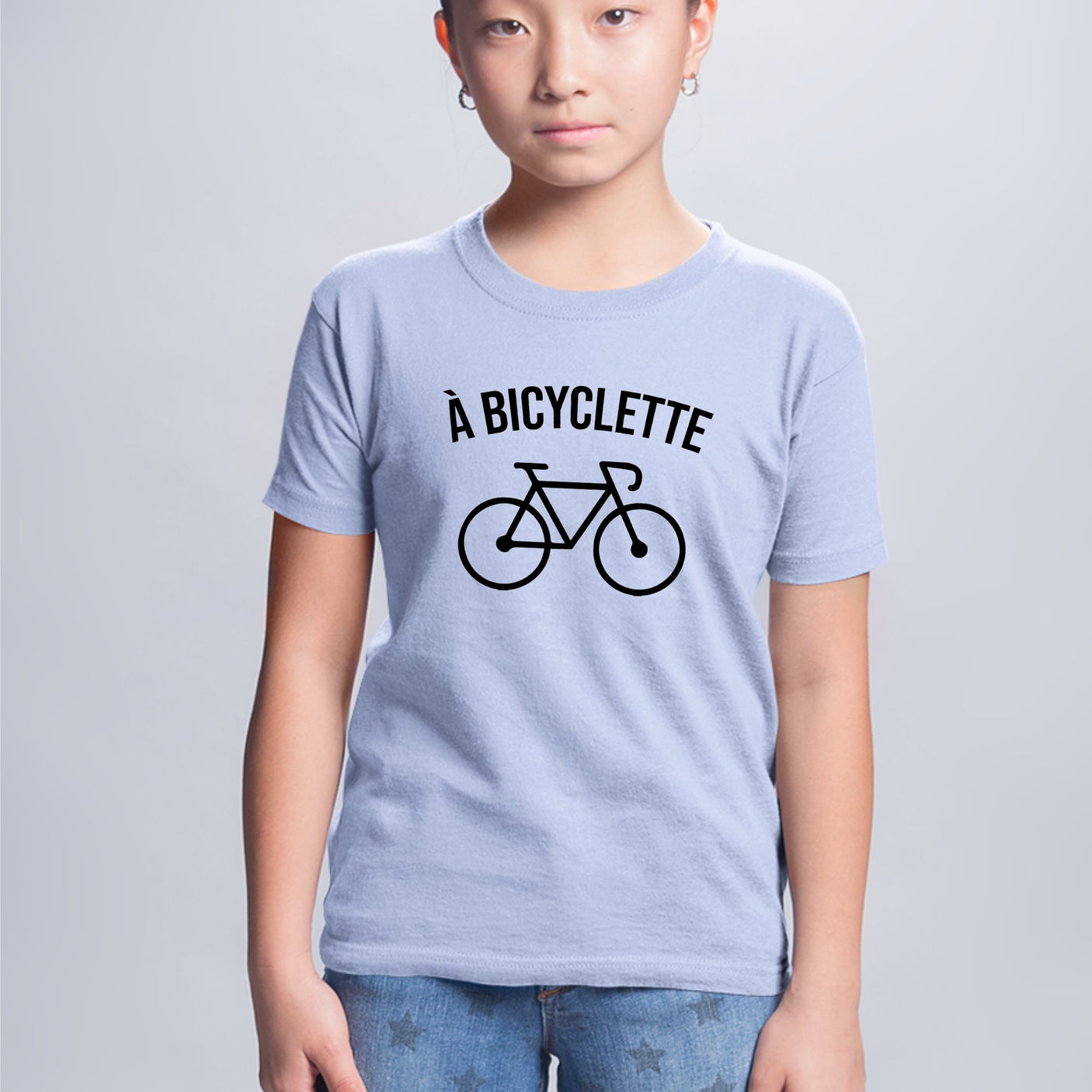 T-Shirt Enfant À bicyclette Bleu