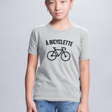 T-Shirt Enfant À bicyclette Gris
