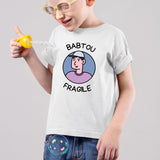 T-Shirt Enfant Babtou fragile Blanc