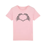 T-Shirt Enfant Coeur mains squelette 