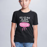 T-Shirt Enfant Est-ce que je peux t'appeler marraine Noir