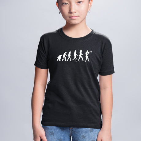 T-Shirt Enfant Évolution boxe Noir