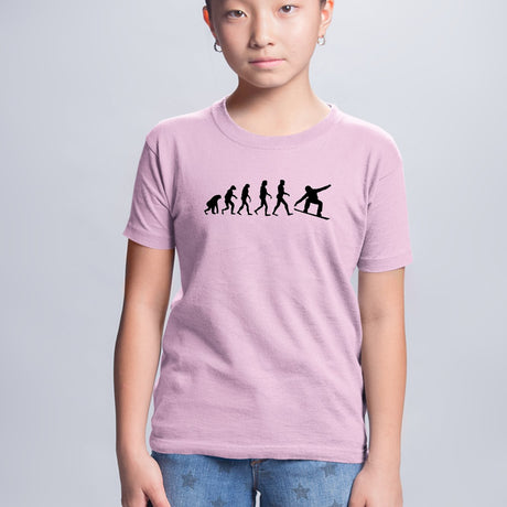 T-Shirt Enfant Évolution snow Rose