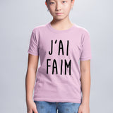 T-Shirt Enfant J'ai faim Rose