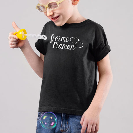 T-Shirt Enfant J'aime maman Noir