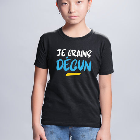 T-Shirt Enfant Je crains dégun Noir