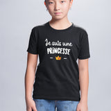 T-Shirt Enfant Je suis une princesse Noir