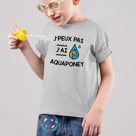 T-Shirt Enfant J'peux pas j'ai aquaponey Gris