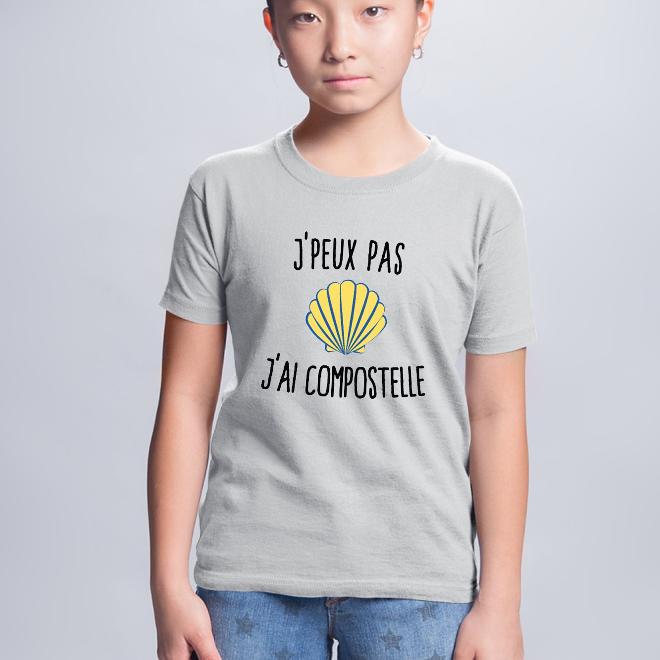 T-Shirt Enfant J'peux pas j'ai Compostelle Gris