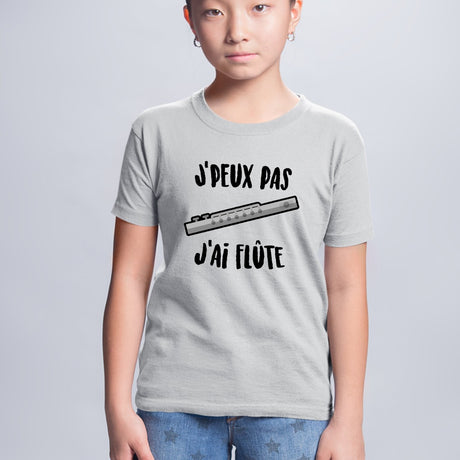 T-Shirt Enfant J'peux pas j'ai flûte Gris