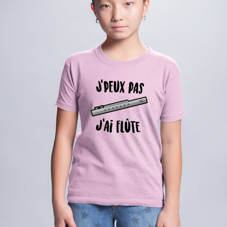 T-Shirt Enfant J'peux pas j'ai flûte Rose