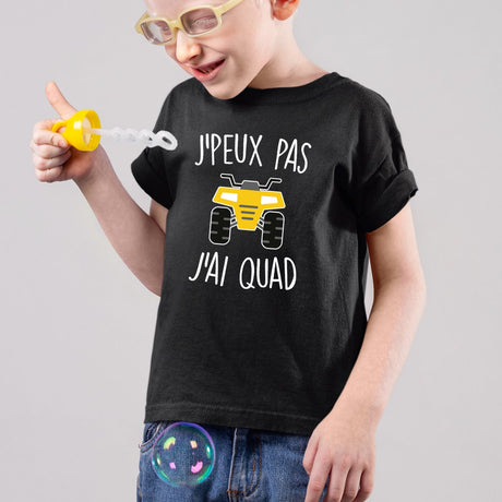 T-Shirt Enfant J'peux pas j'ai quad Noir