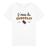 T-Shirt Enfant J'veux du chocolat 
