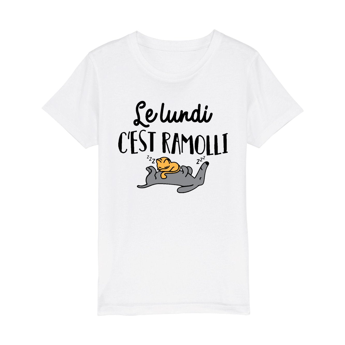 T-Shirt Enfant Le lundi c'est ramolli 