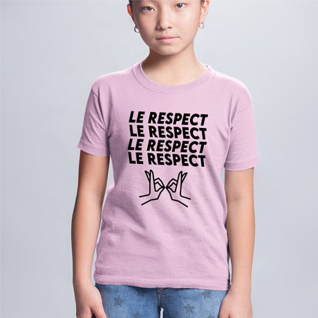 T-Shirt Enfant Le respect Rose