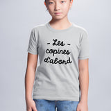 T-Shirt Enfant Les copines d'abord Gris