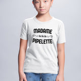 T-Shirt Enfant Madame pipelette Blanc