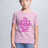 T-Shirt Enfant On laisse pas bébé dans un coin Rose