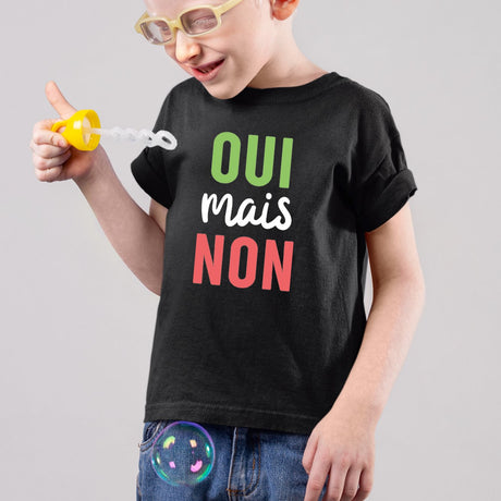 T-Shirt Enfant Oui mais non Noir