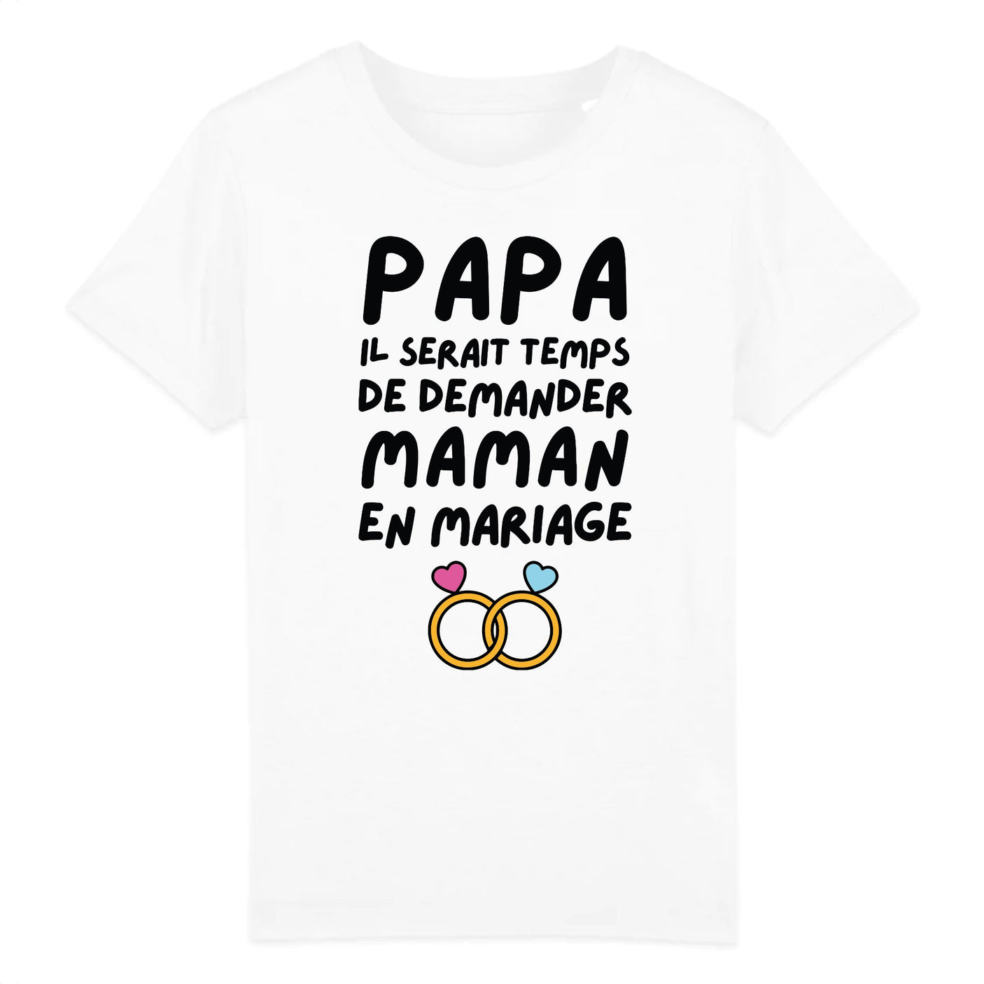 T-Shirt Enfant Papa demande en mariage maman 