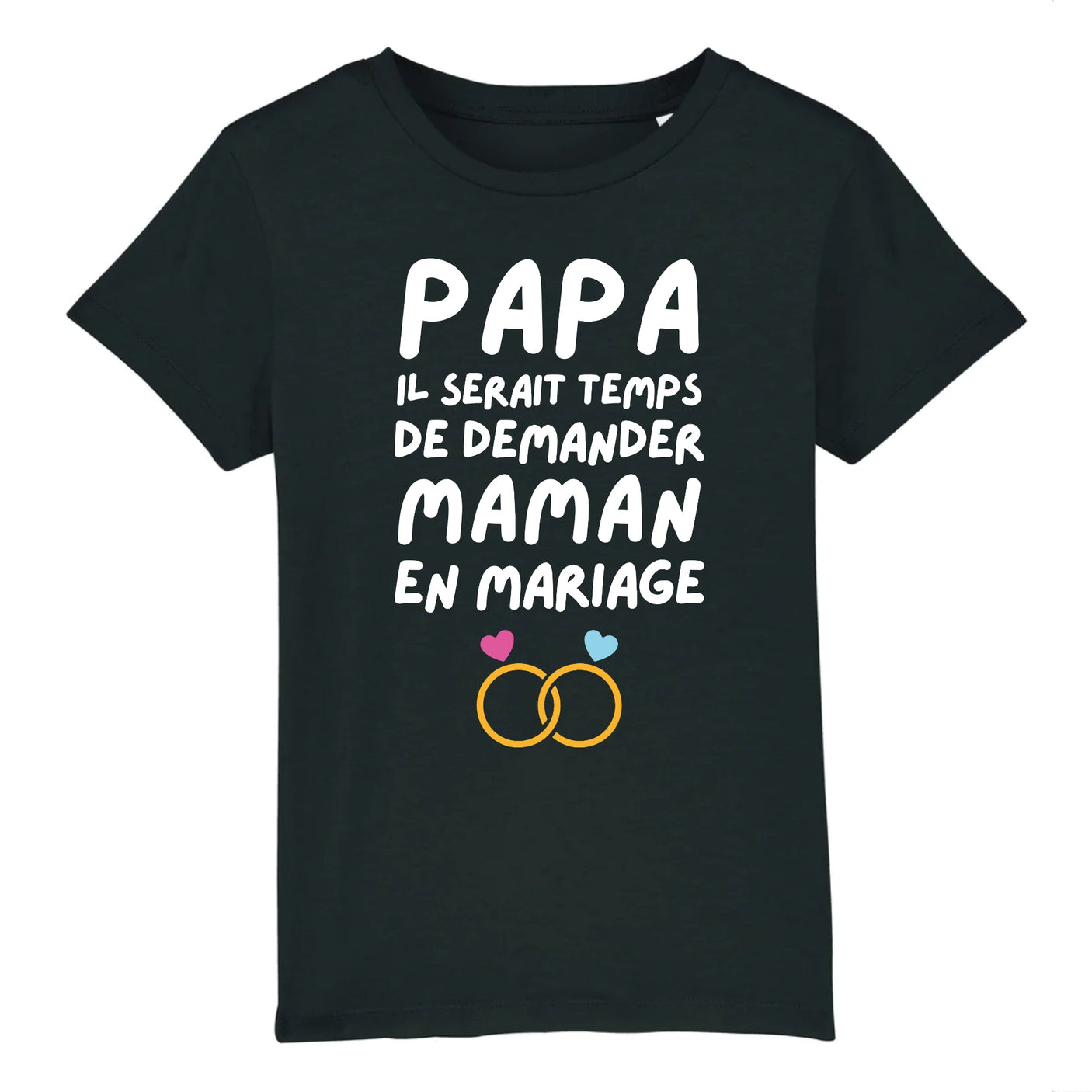 T-Shirt Enfant Papa demande en mariage maman 