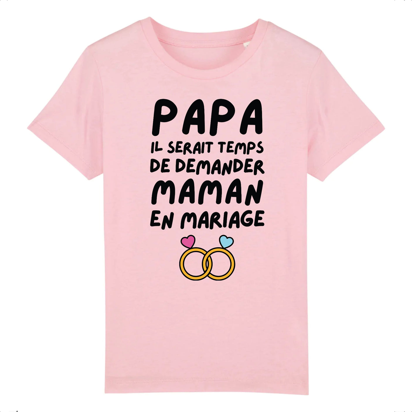T-Shirt Enfant Papa demande en mariage maman 