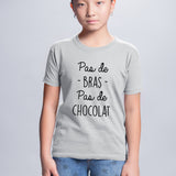 T-Shirt Enfant Pas de bras pas de chocolat Gris