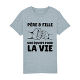 T-Shirt Enfant Père et fille une équipe pour la vie 