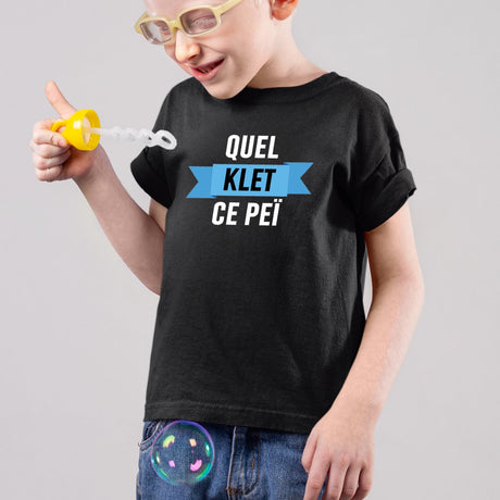 T-Shirt Enfant Quel klet ce peï Noir