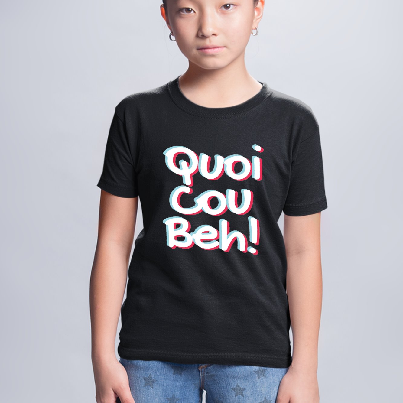 T-Shirt Enfant Quoicoubeh Noir