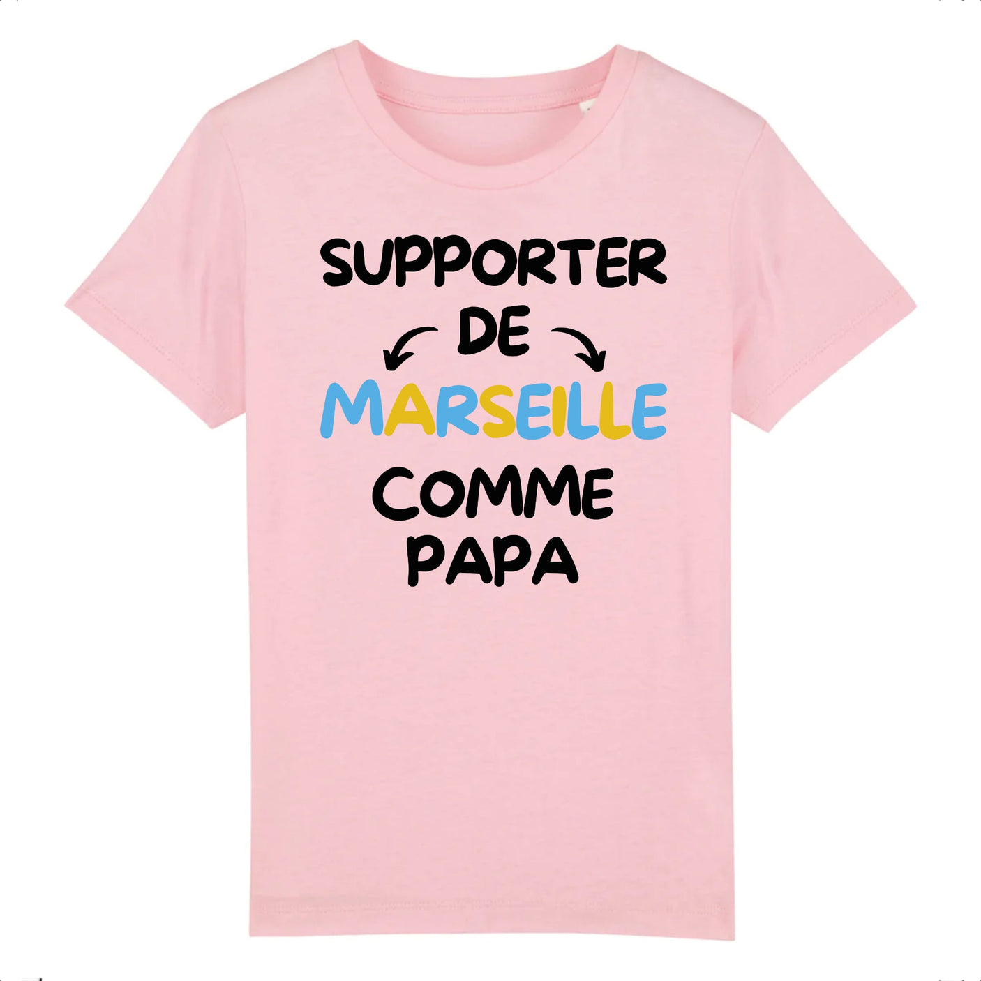 T-Shirt Enfant Supporter de Marseille comme papa 