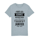 T-Shirt Enfant Tous les hommes naissent égaux les meilleurs en janvier 
