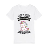 T-Shirt Enfant Tout plaquer pour devenir une licorne 