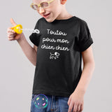 T-Shirt Enfant Toutou pour mon chien chien Noir